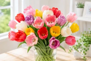 チューリップの花束の画像