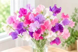 スイートピーの花束の画像